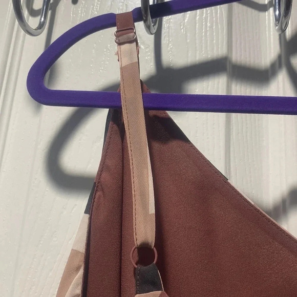 Torrid Sophie Chevron Stripe Chiffon Double Layer Swing Cami Burgundy 5X - Picture 8 of 10